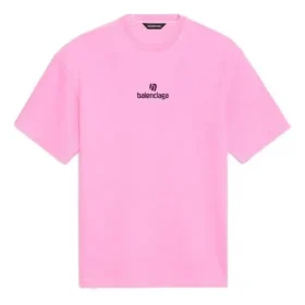 Sponsor-T-skjorte med rund hals, rosa/rød 612965TJVD95764