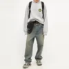 Sporty B Crest Logo-genser med rund hals «Grey» 671125TLV601300