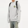 Sporty B Crest Logo-genser med rund hals «Grey» 671125TLV601300