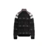 Sporty B Half Zip Track Mix Jacquard-strikket genser «Black Grey» 675289T16171240
