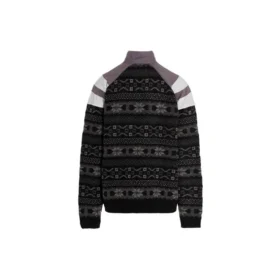 Sporty B Half Zip Track Mix Jacquard-strikket genser «Black Grey» 675289T16171240 Sporty B Half Zip Track Mix Jacquard-strikket genser «Black Grey» 675289T16171240
