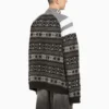 Sporty B Half Zip Track Mix Jacquard-strikket genser «Black Grey» 675289T16171240