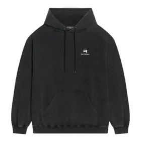 Sporty B-hettegenser, medium passform «Black» 600583TLVA11070