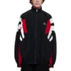 Sporty B vendbar Track-jakke «Black Red White» 681445TKO481000