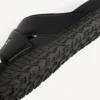 Sporty bassengsandaler for menn i svart/hvitt