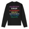 Språk Strikkegenser med rund hals «Black Multicolor» 646491T15952771