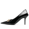 Square Knife BB 80 mm Pumps «Black Shiny Lambskin» 694712WBD821080