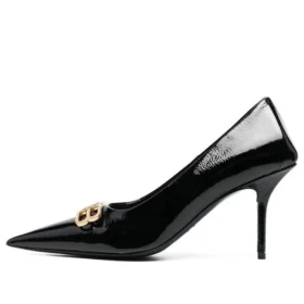 Square Knife BB 80 mm Pumps «Black Shiny Lambskin» 694712WBD821080