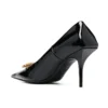 Square Knife BB 80 mm Pumps «Black Shiny Lambskin» 694712WBD821080