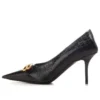 Square Knife BB-pumps i krokodillemønstret skinn «Black» 734238WBE711000