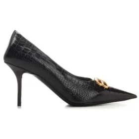 Square Knife BB-pumps i krokodillemønstret skinn «Black» 734238WBE711000