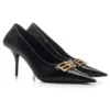 Square Knife BB-pumps i krokodillemønstret skinn «Black» 734238WBE711000
