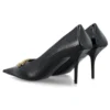 Square Knife BB-pumps i krokodillemønstret skinn «Black» 734238WBE711000