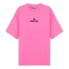 SS21 Brodert T-skjorte med rund hals, rosa 641532TJVA95764