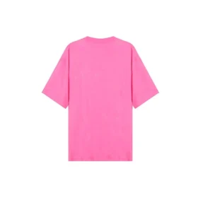 SS21 Brodert T-skjorte med rund hals, rosa 641532TJVA95764