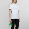 SS21 Casual T-skjorte med alfabetlogo, stor størrelse, korte ermer, hvit 612965TIV549040