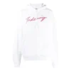 SS21 Classic Logo-hettegenser med lange ermer, hvit 583222TFV649783