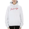 SS21 Classic Logo-hettegenser med lange ermer, hvit 583222TFV649783