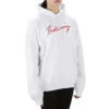 SS21 Classic Logo-hettegenser med lange ermer, hvit 583222TFV649783