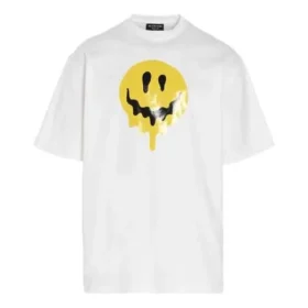 SS21 Drip Peace Stor passform Smiletrykk Casual GS Hvit 641675TKVA18639