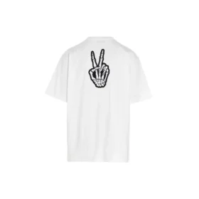 SS21 Drip Peace Stor passform Smiletrykk Casual GS Hvit 641675TKVA18639