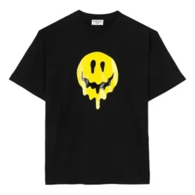 SS21 Drip Peace T-skjorte med trykk, stor passform, svart 641655TKVA11012
