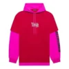 SS21 hettejakke med sømmer, lange ermer, unisex, rosa og rød 657037TKV826295