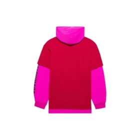 SS21 hettejakke med sømmer, lange ermer, unisex, rosa og rød 657037TKV826295