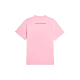 SS21 med alfabetmønster, kort ermet, unisex, rosa 612965TJVL51401
