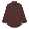 SS21 Oversize rutete skjorte med lange ermer, brun 658806TKM366100