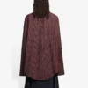 SS21 Oversize rutete skjorte med lange ermer, brun 658806TKM366100