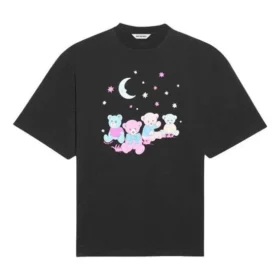 SS21 T-skjorte med Love Bear-trykk, svart 641532TJVI11000