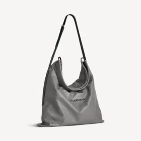 Stor crossbody-veske for menn i grått