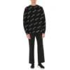 Strikkegenser med logo i skrift over hele «Svart» 646493T41121070