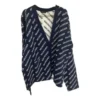 Strikkegenser med logo over hele «Blue White» 736248T32338502
