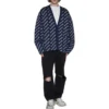 Strikkegenser med logo over hele «Blue White» 736248T32338502