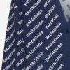 Strikkegenser med logo over hele «Blue White» 736248T32338502