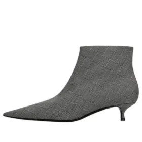 Støvler med spiss tå i ullmønster «Grey» 579218W1SR01214