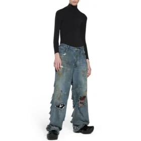 Super Destroyed Bukser «Light Blue» 745248TNW014012