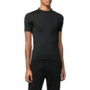 Supertettsittende, skinnende T-skjorte «Black» 720458TNVI21000