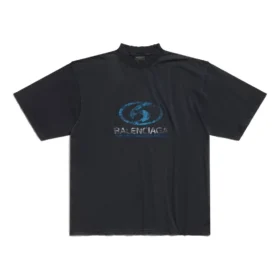 Surfer-T-skjorte, medium passform «Black Blue» 764235TPVM31412