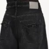 Svarte jeans med buet passform for menn