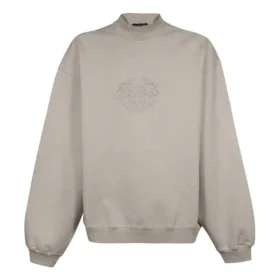 Sweatshirt med brodert logo og rund hals «Beige» 656999-TKV74-2966