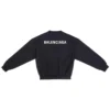 Sweatshirt med rund hals, normal passform «Black» 697869TMVF51070
