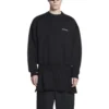 Sweatshirt med rund hals, normal passform «Black» 697869TMVF51070