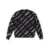 Sweatshirt med rund hals og logo-trykk over hele «Black White» 724858T16651070