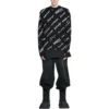 Sweatshirt med rund hals og logo-trykk over hele «Black White» 724858T16651070