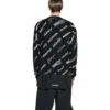 Sweatshirt med rund hals og logo-trykk over hele «Black White» 724858T16651070