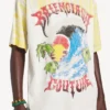 T-skjorte for menn med ekstrem tie-dye-mønster og medium passform i hvitt