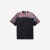 T-skjorte for menn med ekstrem tie-dye-mønster og medium passform i svart
